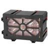A black storage box with clear compartments, shown from the front-left. Produktbild-Vorschau