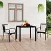 vidaXL Gartenstühle mit Kissen 2 Stk. Poly Rattan Schwarz Produktbild-Vorschau 2