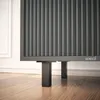 4er Set sossai Aluminium Möbelfüße 150mm in Schwarz Produktbild-Vorschau 2