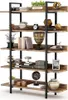 A multi-shelf industrial-style bookshelf filled with various decorative items. Náhled obrázku produktu