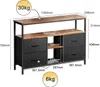 credenza larga 108 cm con illuminazione a LED, 4 cassetti, Anteprima dell’immagine prodotto 3