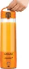 A hand is holding the lid of an orange and white Nutribullet blender filled with orange juice. Produktbild-Vorschau