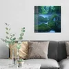 DEQORI Glasbild Echtglas 50x50 cm 'Wasserquelle im Wald' Produktbild-Vorschau 3