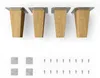 4x sossai Holzfüße eckig - gerade Ausführung 10cm Eiche Produktbild-Vorschau 1