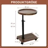 A product image showing a mobile C-table with dimensions indicated by text and lines. Produktbild-Vorschau