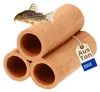 Aquariendeko Pyramide 3er XL Garnelenröhre Aquarium Deko Produktbild-Vorschau 1