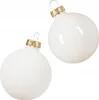Weihnachtskugeln Glas 6cm x 6 Stück - Wollweiß transparent Produktbild-Vorschau 3