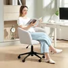 Krzesło biurkowe HOMCOM do domowego biura, imitacja lnu, Podgląd zdjęcia produktu 8