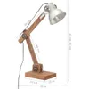 Industrialna lampa stołowa, srebrna, okrągła, 58x18x90 cm, Podgląd zdjęcia produktu 10