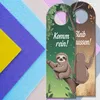 Faultier Bleib draußen! Komm rein! Türhänger für Produktbild-Vorschau 2