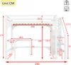 okwish Hochbett 140x200 Kinderbett mit L-förmiger Produktbild-Vorschau 5