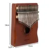 Kalimba 17 Metallzungen Massivholz Daumenklavier Produktbild-Vorschau 2