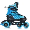A pair of blue and black inline skates shown from the side against a white background. Náhľad obrázku produktu
