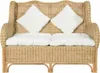 vidaXL 2-Sitzer-Sofa Natürliches Rattan und Leinen Produktbild-Vorschau 1