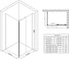 doporro Duschkabine Schiebetür Duschabtrennung 90x120cm Produktbild-Vorschau 7