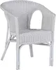 MiaMöbel Armlehnstuhl Rattan 57x75x56 cm Landhausstil Produktbild-Vorschau 1