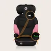 A black and pink car seat with orange highlights indicating safety features. Anteprima dell’immagine prodotto