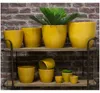 Floran Blumentopf - ockergelb - glanzend - Keramik - 15 x Produktbild-Vorschau 2