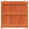 vidaXL květináč vosk hnědý 60x60x60 cm masivní borovicové Náhled obrázku produktu 5