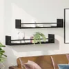 Étagère murale vidaXL, lot de 2, noir aspect chêne, 80 x 16 Voir les images du produit 3