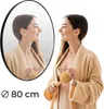 ModernHome Okrúhle nástenné zrkadlo 80 cm, hliníkový rám, Náhľad obrázku produktu 2