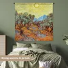 MuchoWow® Wandteppich Wandbehang Olivenbäume mit gelbem Produktbild-Vorschau 4