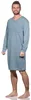 Herren Nachthemd langarm Sleepshirt; Grün/M Produktbild-Vorschau 2