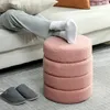 HOMCOM Pouf, poggiapiedi, pouf rotondo imbottito, Anteprima dell’immagine prodotto 6