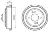 2x BOSCH Bremstrommel 0 986 477 216 hinten für HYUNDAI GETZ Produktbild-Vorschau 1
