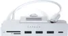 A close-up view of a Satechi USB-C hub, showing its ports and connection cable. Produktbild-Vorschau