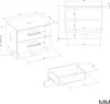 AMBER 2S Comodino 2 cassetti per camera da letto KASZMIR Anteprima dell’immagine prodotto 14