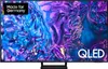 A television screen displaying a colorful, abstract image, with a stand at the bottom. Produktbild-Vorschau