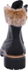 A close-up rear view of a black boot with fur trim. Anteprima dell’immagine prodotto