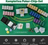 Zestaw do pokera COSTWAY 600 żetonów, etui do pokera z 6 Podgląd zdjęcia produktu 3