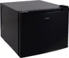 A black mini-refrigerator is shown from a three-quarter angle against a white background. Produktbild-Vorschau