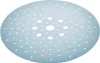 A circular sanding disc with many small holes. Náhled obrázku produktu