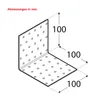 Montagewinkel. KM 13, 100x100x100 - Packung mit 1 Stück Produktbild-Vorschau 2