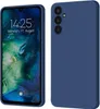 A product image showing a blue phone case next to a smartphone. Produktbild-Vorschau