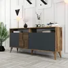 Skye Decor, Milan 160 - ořech, antracit, skříně do Náhled obrázku produktu 2