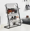 Metalowy Stojak Z Koszami 2-Poziomowy Organizer Kuchenny Podgląd zdjęcia produktu 5