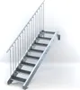 Stahltreppe 8 Stufen bis Höhe 160 cm, Laufbreite : 60 cm Produktbild-Vorschau 1