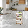 Carrello da servizio Relaxdays, bambù e MDF, carrello da Anteprima dell’immagine prodotto 2
