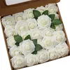Künstliche 25 Stück Rosen Blumen Schaumrosen Kunstblumen Produktbild-Vorschau 1
