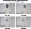 Duschvorhang 200x200 Transparent Weiß mit 5 Gewicht Magnete Produktbild-Vorschau 3