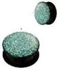 Ohr Flesh Black Acryl Tunnel Piercing Kristal Epoxy Grün Produktbild-Vorschau 2