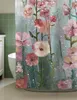 Waterafstotende douchegordijn met bloemenprint, polyester, Productafbeelding-voorbeeld 5