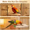 2er Set Vogelplattform aus Holz, Vogel Zubehör – rechteckig Produktbild-Vorschau 2