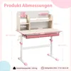 COSTWAY Kinderschreibtisch höhenverstellbar, Produktbild-Vorschau 7