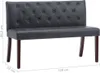Panca vidaXL 120 cm, grigio effetto pelle scamosciata Anteprima dell’immagine prodotto 7