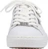A close-up, front-facing view of a white sneaker. Produktbild-Vorschau